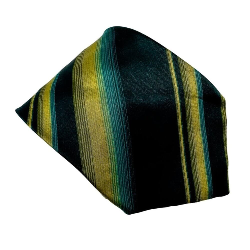 Calvin Klein Collection vintage 100% silk retro striped neck tie 4” w
